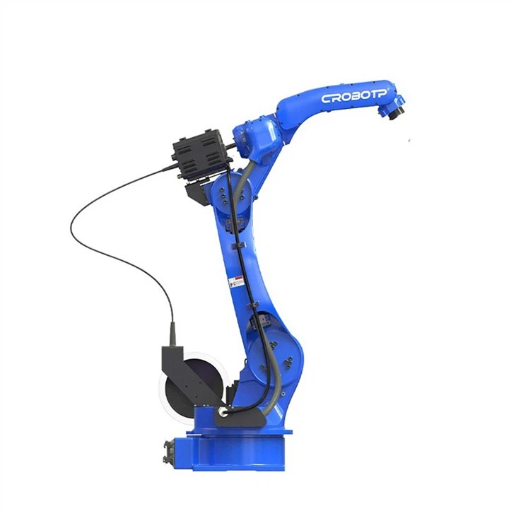 CRP blue industrial welding robot for fabrication automation by Kavin Inc in Coimbatore